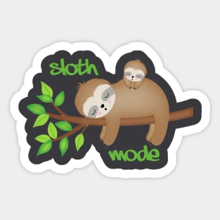 Cute & Funny Sleepy Sloth mode Sticker